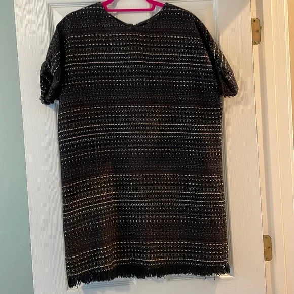 Zara | Dresses | Zara Knit Mini Dress With Fringe Detail At Bottom Super  Tiny Pull As Shown | Poshmark